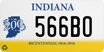 IN license plate 566BO