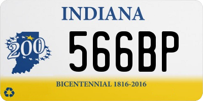 IN license plate 566BP