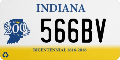 IN license plate 566BV
