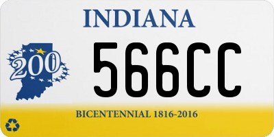 IN license plate 566CC