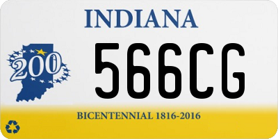 IN license plate 566CG