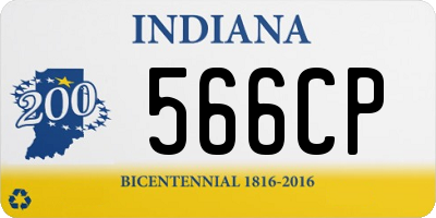 IN license plate 566CP