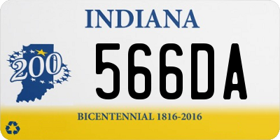 IN license plate 566DA