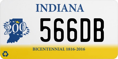 IN license plate 566DB