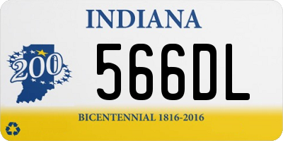 IN license plate 566DL