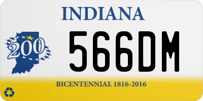 IN license plate 566DM