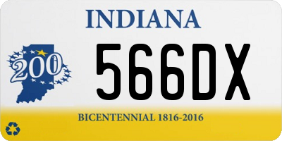 IN license plate 566DX