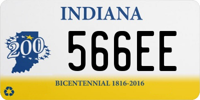 IN license plate 566EE