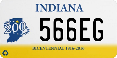 IN license plate 566EG