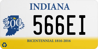 IN license plate 566EI