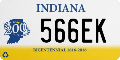 IN license plate 566EK