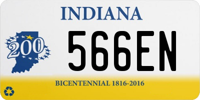 IN license plate 566EN