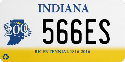 IN license plate 566ES