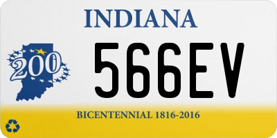 IN license plate 566EV