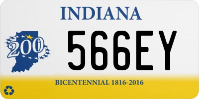 IN license plate 566EY