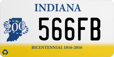 IN license plate 566FB