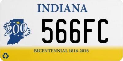 IN license plate 566FC