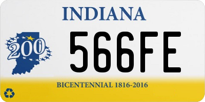 IN license plate 566FE