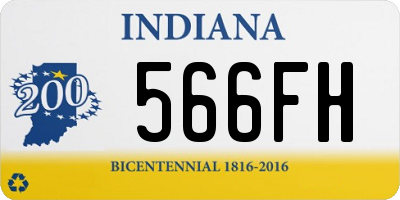 IN license plate 566FH