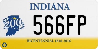 IN license plate 566FP