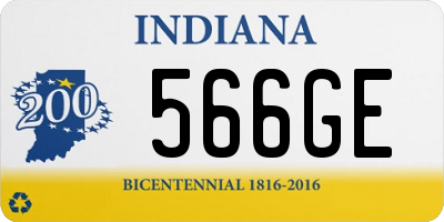 IN license plate 566GE