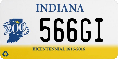 IN license plate 566GI