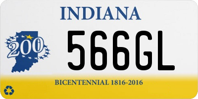 IN license plate 566GL