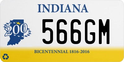 IN license plate 566GM