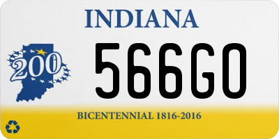 IN license plate 566GO