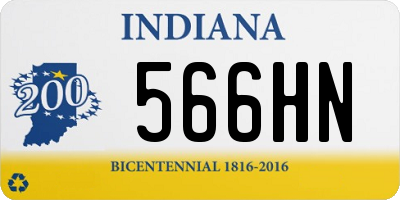 IN license plate 566HN