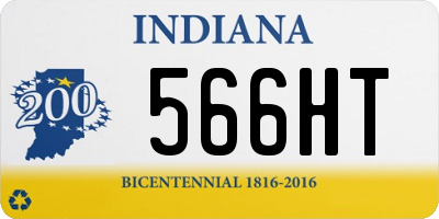 IN license plate 566HT