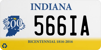 IN license plate 566IA