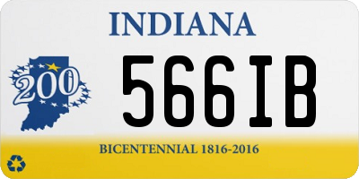 IN license plate 566IB