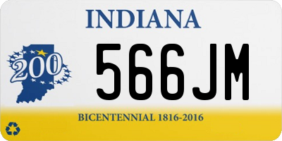 IN license plate 566JM