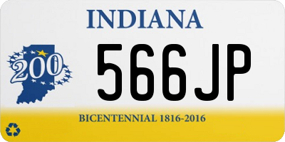 IN license plate 566JP