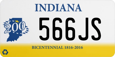 IN license plate 566JS