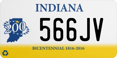 IN license plate 566JV