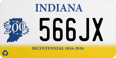 IN license plate 566JX