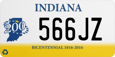 IN license plate 566JZ