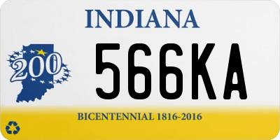 IN license plate 566KA