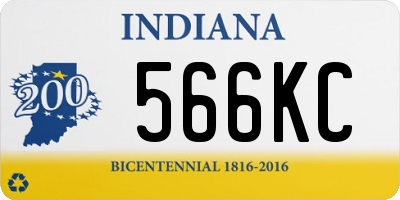 IN license plate 566KC