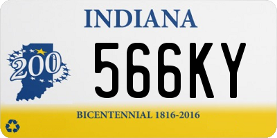 IN license plate 566KY