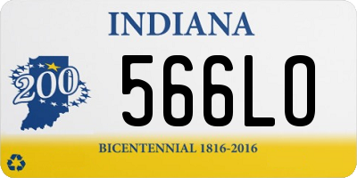 IN license plate 566LO