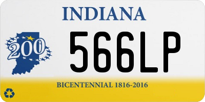 IN license plate 566LP