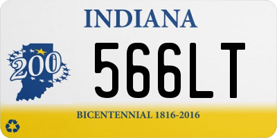 IN license plate 566LT