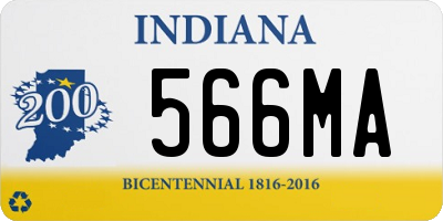 IN license plate 566MA