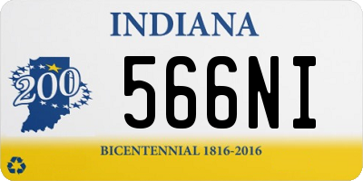 IN license plate 566NI