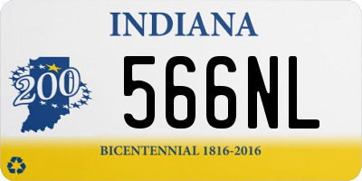 IN license plate 566NL