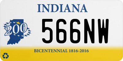 IN license plate 566NW