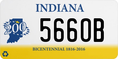 IN license plate 566OB